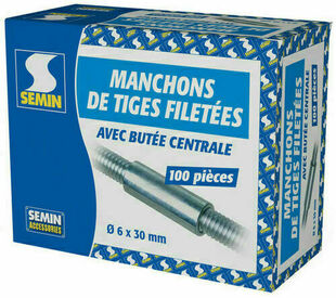 Manchon tige filete - 6x30mm - bote de 100 pices - Gedimat.fr