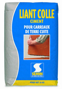 Liant colle ciment pour carreaux terre cuite - sac de 25kg - Gedimat.fr
