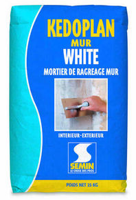 Mortier de ragrage KEDOPLAN MUR blanc - sac de 25kg - Gedimat.fr