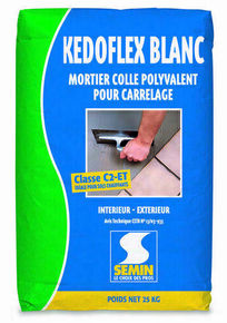 Mortier colle carrelage KEDOFLEX blanc - sac de 25kg - Gedimat.fr