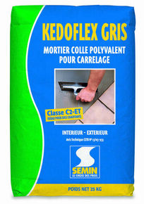 Mortier colle carrelage KEDOFLEX gris - sac de 25kg - Gedimat.fr
