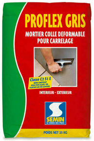 Mortier colle déformable PROFLEX gris - sac de 25kg - Gedimat.fr