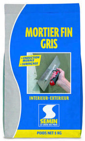 Mortier fin gris - sac de 5kg - Gedimat.fr
