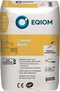 Ciment blanc CEM II/A-LL 42,5 N PM-CP2 NF - sac de 25kg - Gedimat.fr