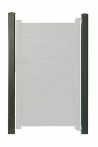 Poteau alu pour portillon - 100 x 100 x 2315 mm - gris anthracite - Gedimat.fr
