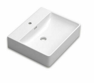 Vasque  poser ARGENTAT blanc - 50x42x12,5cm - Gedimat.fr