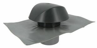Chapeau de ventilation avec collerette d'tanchit ATEMAX anthracite - D125 - Gedimat.fr