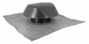 Chapeau de ventilation avec collerette d'tanchit ATEMAX anthracite - D160 - Gedimat.fr