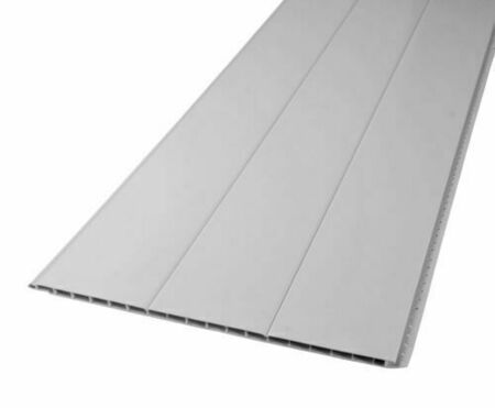 Sous face Alv olaire PVC Habillage Toiture 6 Lames Gris Clair 33cm 4m Sous face Alv olaire PVC Habillage Toiture 6 Lames Gris Clair 33cm 4m