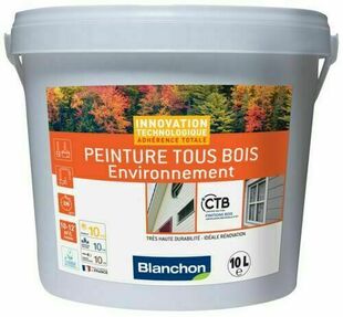 Peinture tous bois environnement satin ral 9016 blanc - pot 10l - Gedimat.fr