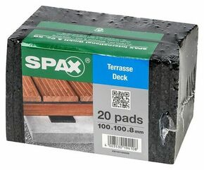 Tampon d'isolation SPAX - 100 x 100 x 8 mm - bote de 20 pices - Gedimat.fr