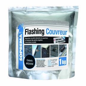 Solution de rparation liquide FLASHING COUVREUR RAL 7021 ardoise - sac de 1kg - Gedimat.fr