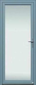 Porte d'entre alu KIGALI vitre gris textur dormant 56 mm - 215 x 90 cm - gauche poussant - Gedimat.fr