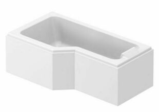 Baignoire bain-douche ACARDA droite avec tablier blanc - 193L. - 170x90cm - Gedimat.fr