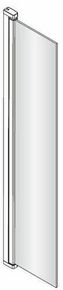 Volet de douche pivotant BOREAL verre 8mm transparent avec profilé chromé - 198x40cm - Gedimat.fr