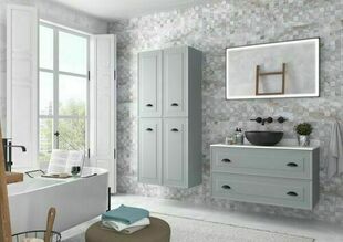 Ensemble meuble RENOIR blanc + plan double vasque blanc - 54x46x120cm - Gedimat.fr