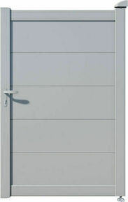 Portillon THELUS alu gris clair satin - h.1,60 x l.1 m - Gedimat.fr