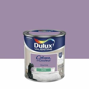 Peinture murs et boiseries CREME DE COULEUR SATIN glycine - pot de 0,5l - Gedimat.fr