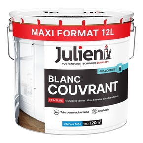 Peinture intrieure couvrant blanc mat - pot de 12l - Gedimat.fr