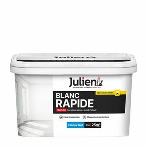 Peinture murs et plafonds BLANC RAPIDE mat blanc white - pot de 2,5l - Gedimat.fr