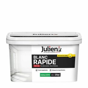 Peinture murs et plafonds BLANC RAPIDE satin blanc white - pot de 2,5l - Gedimat.fr