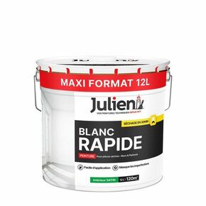Peinture murs et plafonds BLANC RAPIDE satin blanc white - pot de 12l - Gedimat.fr