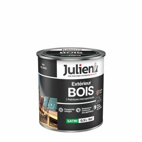 Peinture BOIS microporeuse noir - pot de 0,5l - Gedimat.fr
