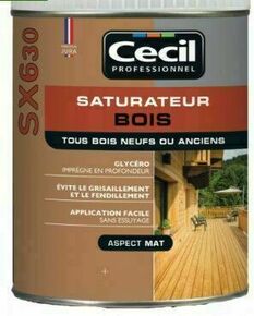 Saturateur bois SX630-HC nature - pot de 1l - Gedimat.fr