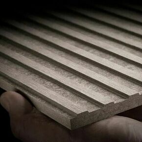 Bardage fibres-ciment LINEA TL60 brun clair - 2,50x1,22m p.10mm - Gedimat.fr
