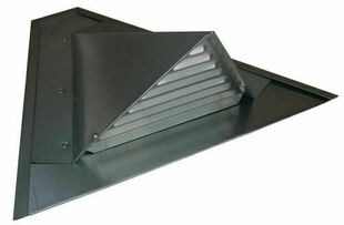 Chatire de ventilation triangulaire n2  persienne pour couverture ardoise NedZink noir - Gedimat.fr