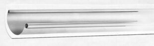 Gouttire Lyonnaise de 25 avec pince boudin 18mm zinc naturel - L.4m p.0,65mm - Gedimat.fr