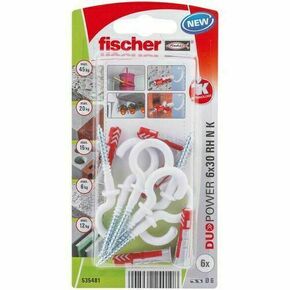 Cheville DUOPOWER avec crochet rond nylon 6x30 -blister de 6 pices - Gedimat.fr