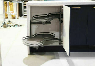 Rangement pour meuble de cuisine angle gauche noir - Gedimat.fr