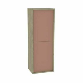 Colonne de salle de bains ASTER rose nude caisson chne - 40x30x112cm - Gedimat.fr