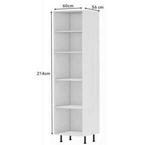 Caisson colonne armoire blanc 1 porte + 3 tiroirs + four C12 - H.214 x P.56 x l.60cm - Gedimat.fr