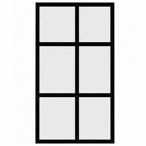 Façade de cuisine 1 cadre alu noir vitre clair H04N - H.71,5 x l.40cm - Gedimat.fr