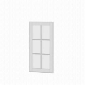 Façade de cuisine LIATH 1 porte vitrée blanc satin H01V - H.71,5 x l.40cm - Gedimat.fr