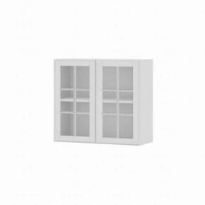 Kit façade de cuisine LIATH 2 portes vitrées blanc satin H05V - H.71,5 x l.40cm - Gedimat.fr