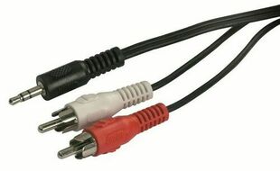 Cordon audio jack 3,5mm mle/2 RCA mle - 1,2m - Gedimat.fr