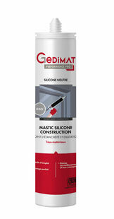 Mastic silicone neutre construction GEDIMAT PERFORMANCE PRO - 310ml - gris - Gedimat.fr