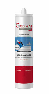 Mastic sanitaire silicone blanc 310ml GEDIMAT PERFORMANCE PRO - Gedimat.fr