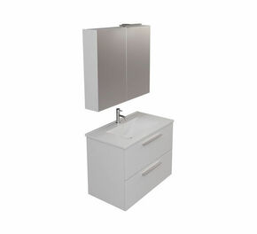 Armoire de toilette BRAGA 2 portes blanc - 60 x 70 x 16 cm - Gedimat.fr