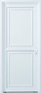 Porte d'entre PVC MYKONOS blanc dormant 60mm - 215 x 90 cm - gauche poussant - Gedimat.fr