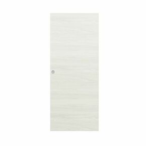 Porte coulissante pleine BERING dcor chne blanc - 204 x 73 cm - serrure  condamnation - Gedimat.fr