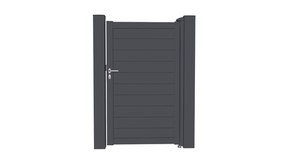 Portillon ROSY alu gris anthracite structur - h.1,66 x l.1 m - Gedimat.fr