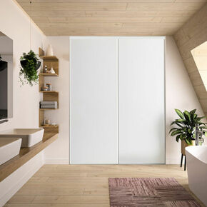 Porte de placard coulissante - 250 x 90 cm - blanc - Gedimat.fr