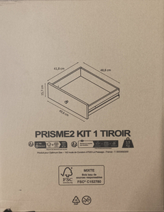 Tiroir PRISME - 100 x 494 mm - blanc - Gedimat.fr