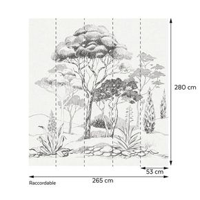 Papier peint dcor PIN DES LANDES - 2.80 x 2.05 m - Gedimat.fr