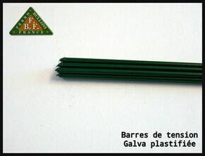 Barre de tension plastifi vert - 7 mm h.1,55 m - Gedimat.fr