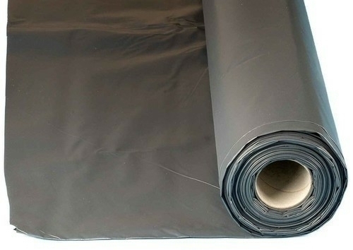 Film plastique d'étanchéité sous-dalle en polyéthylène noir Type 200, 5x20m